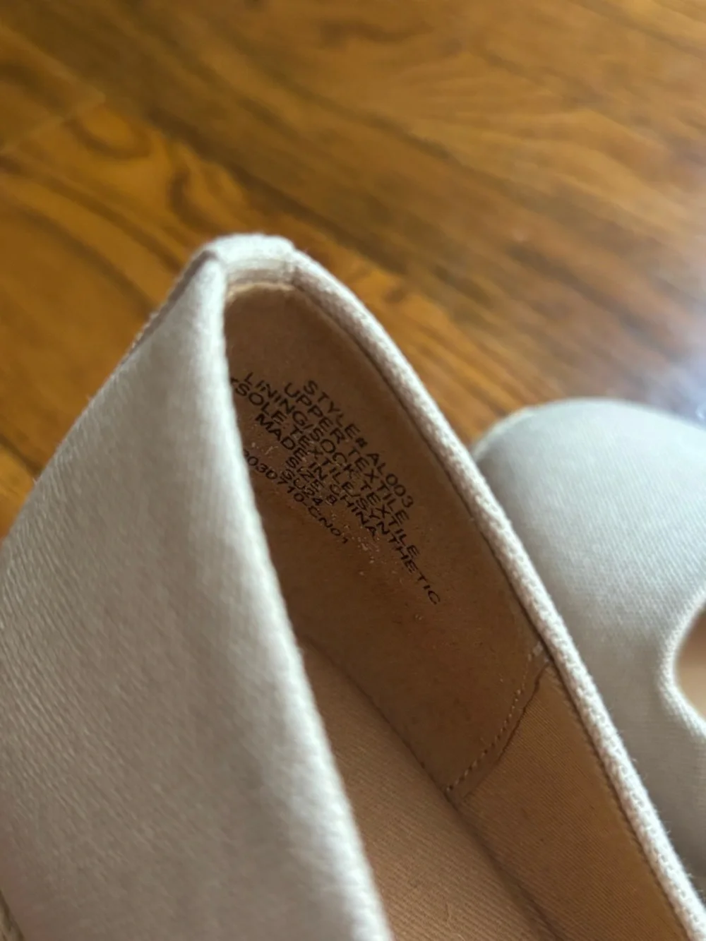 NWOT J. Crew Canvas Espadrille Wedges in Cream. Size 8.